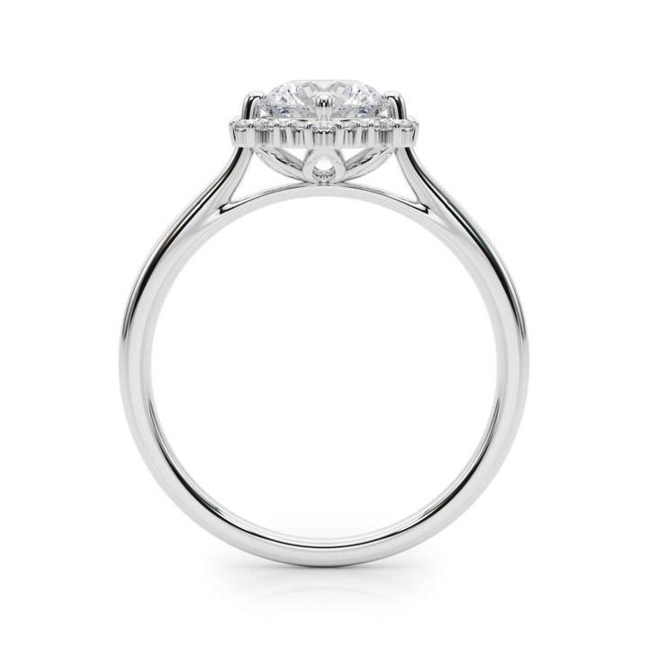 14K White Gold 1 CT Diamond Halo Engagement Ring