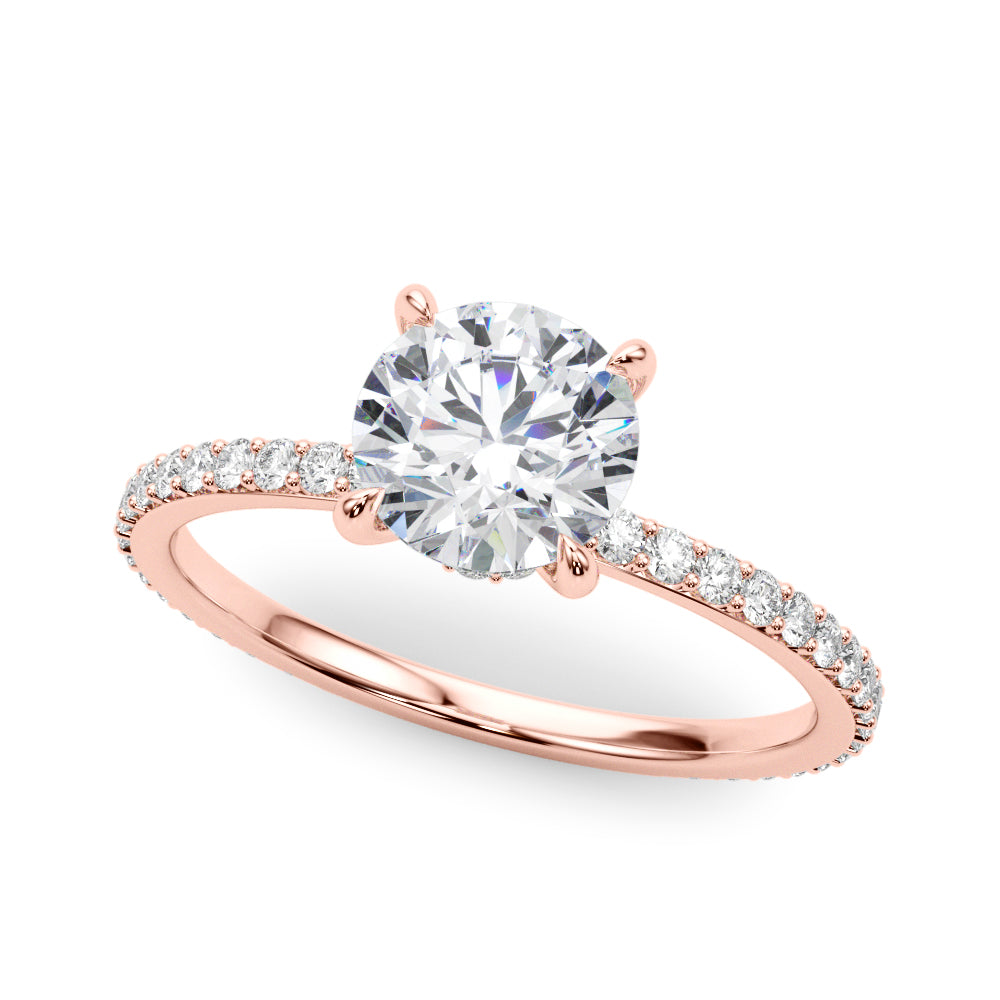 14K Rose Gold 1.33ctw Round Diamond Engagement Ring