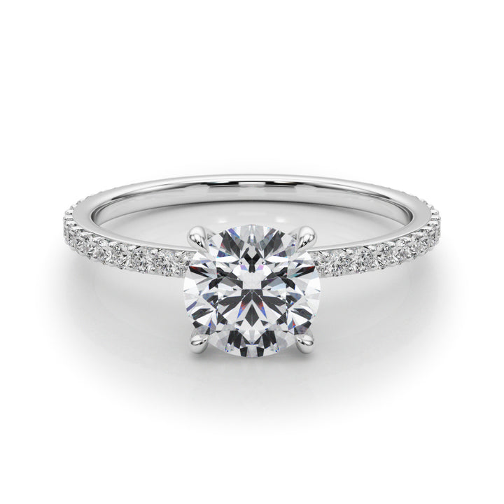 14K White Gold 1 CT Diamond Halo Engagement Ring