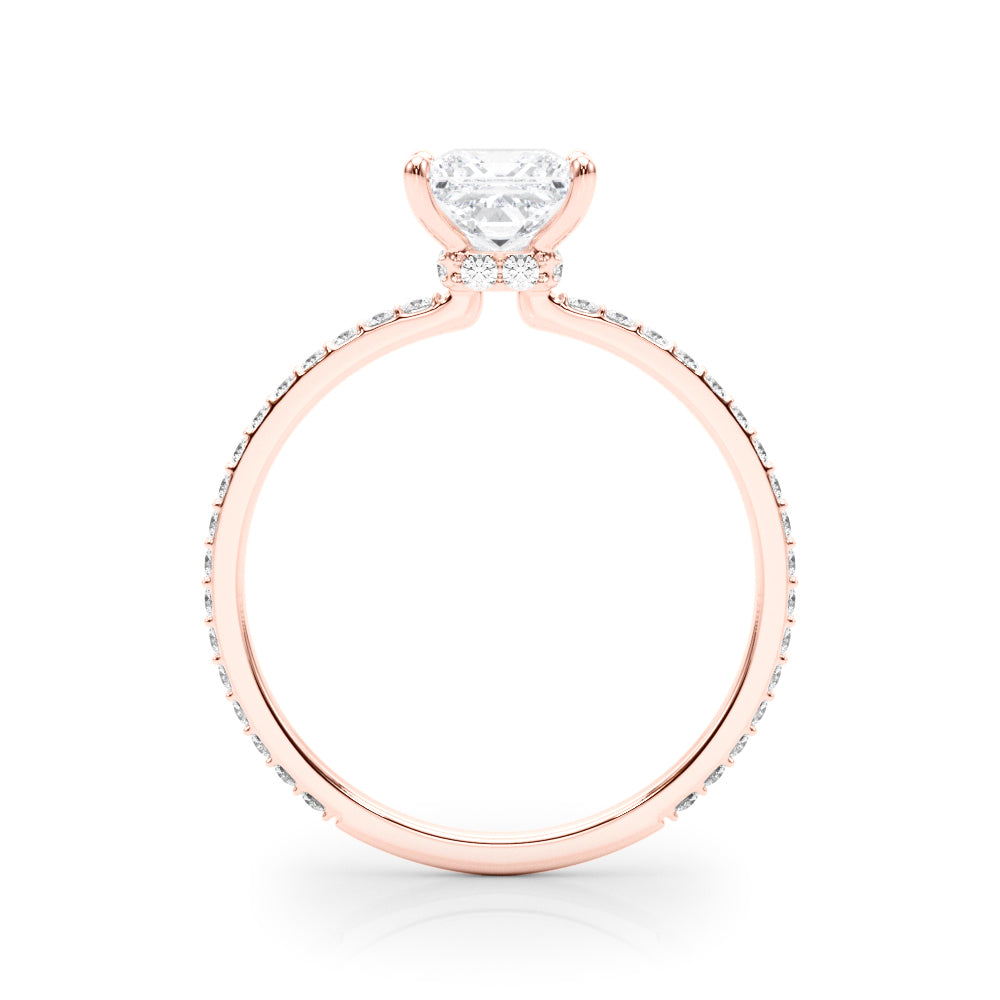 14K Rose Gold 1 CT Diamond Halo Engagement Ring