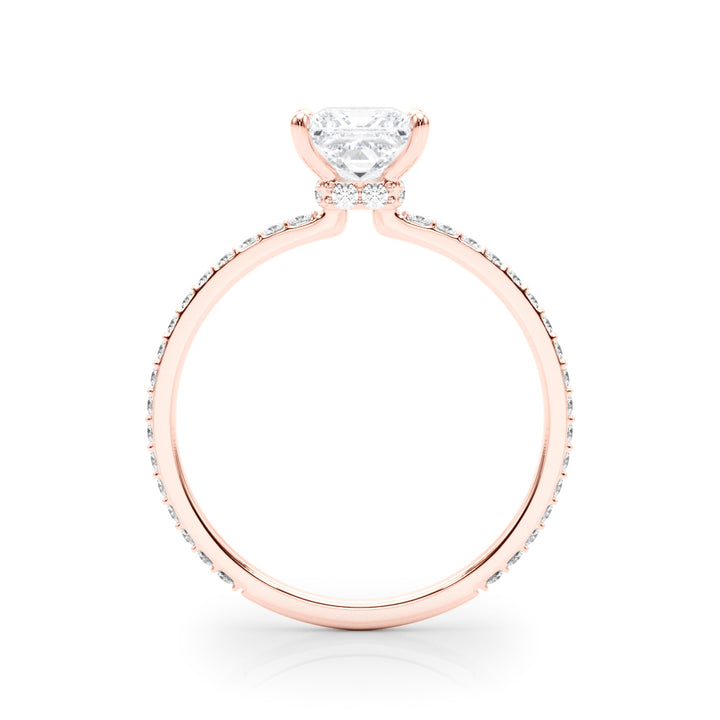 14K Rose Gold 1 CT Diamond Halo Engagement Ring