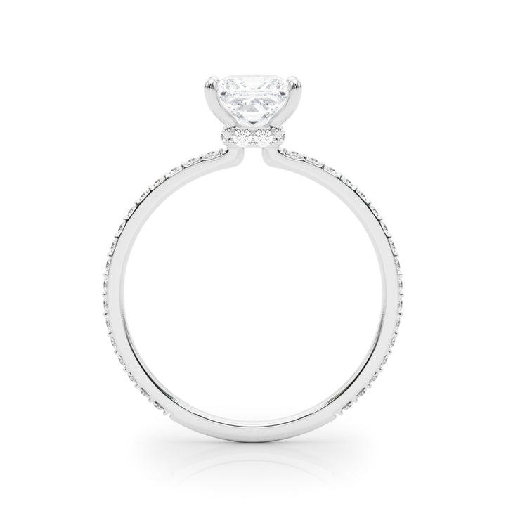 18K White Gold 1 CT Diamond Halo Engagement Ring