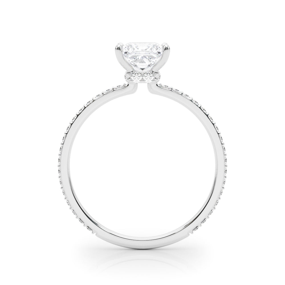 14K White Gold 1 CT Diamond Halo Engagement Ring