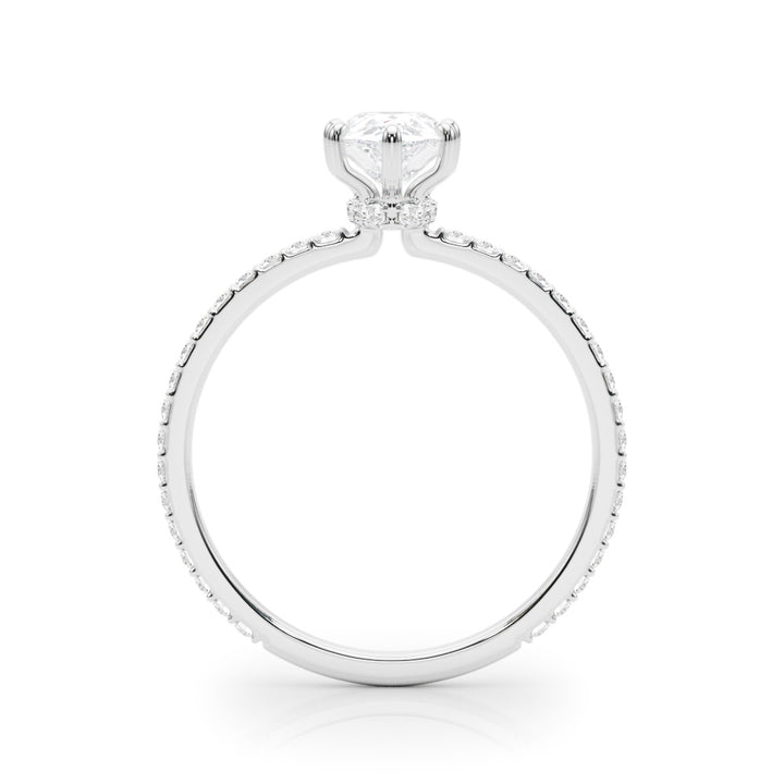 Platinum 1/3 CT Diamond Halo Engagement Ring