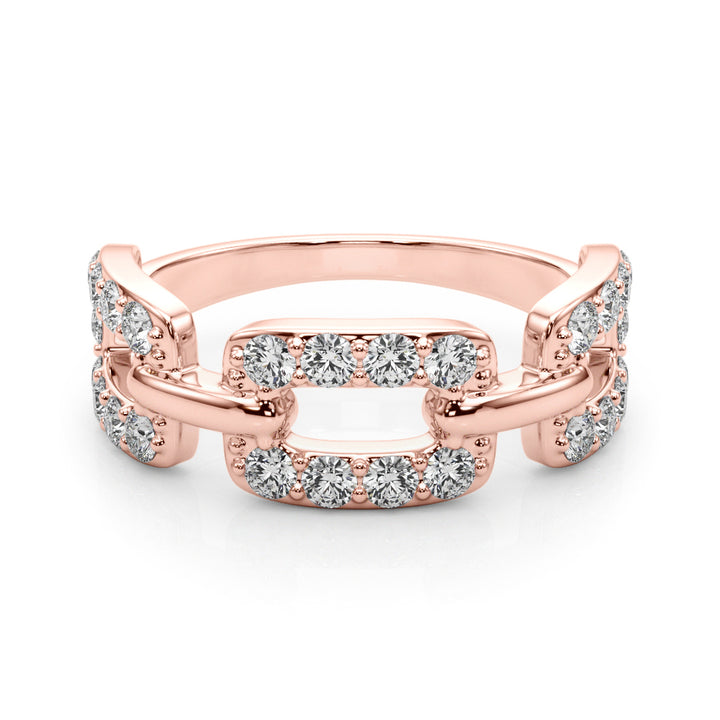 Rose Gold Multi-Diamond Fashion Statement Ring