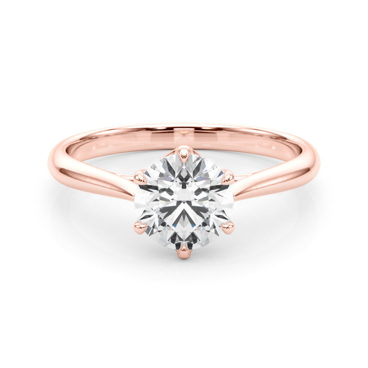 14K Rose Gold 1 CT Diamond Engagement Ring