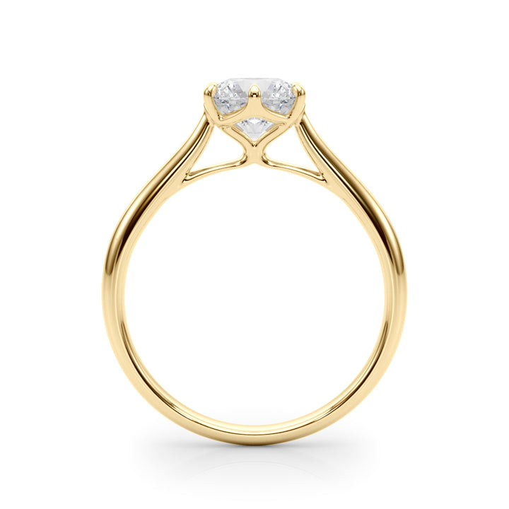 14K Yellow Gold 1ct Diamond Solitaire Engagement Ring