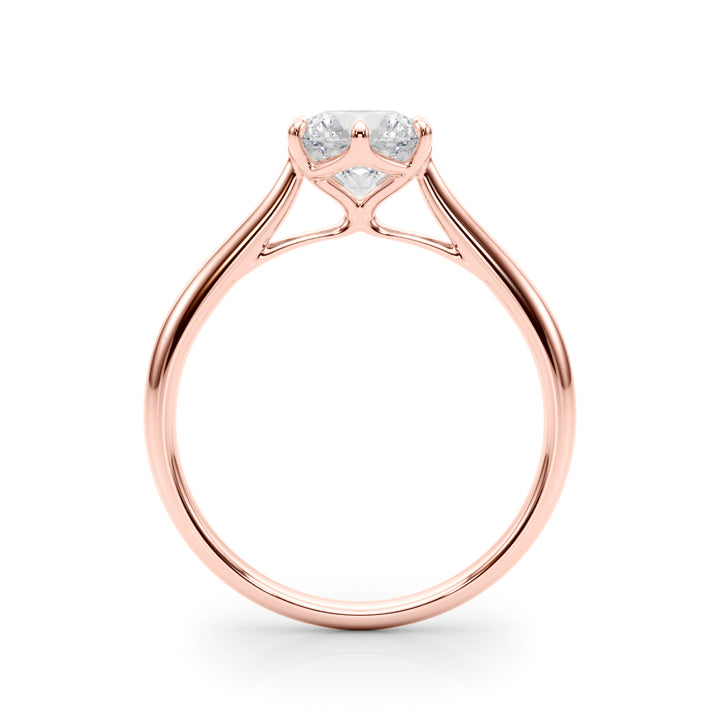 14K Rose Gold 1 CT Diamond Engagement Ring