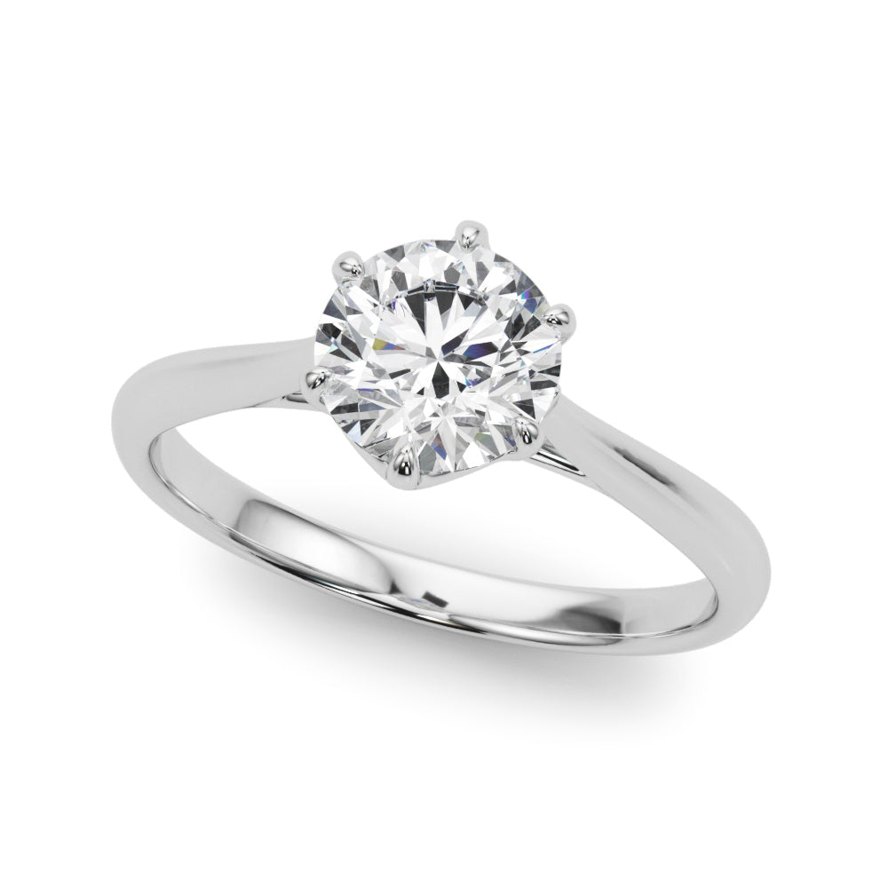 1.0 CT Round Diamond Solitaire Engagement Ring
