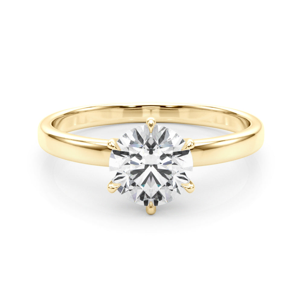1ct Diamond 18K Yellow Gold Solitaire Engagement Ring