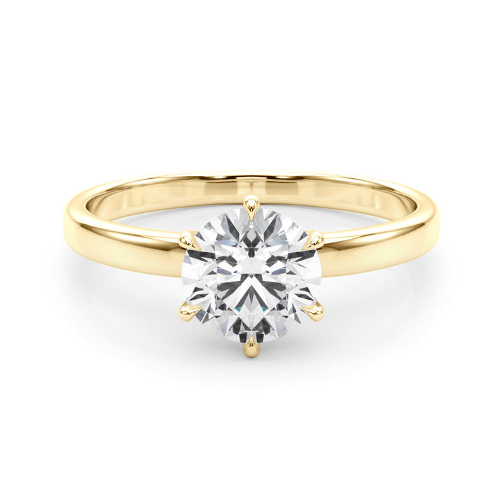 1ct Diamond 18K Yellow Gold Solitaire Engagement Ring