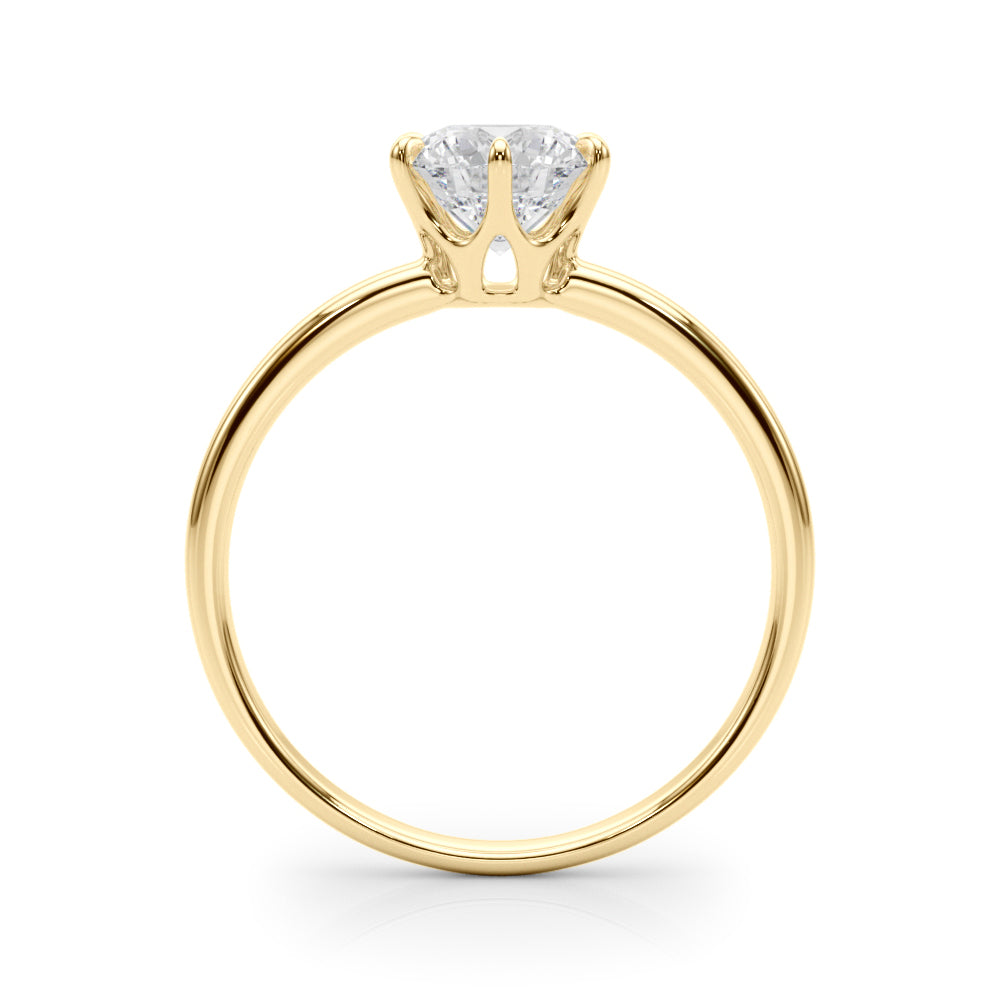 1ct Diamond 18K Yellow Gold Solitaire Engagement Ring