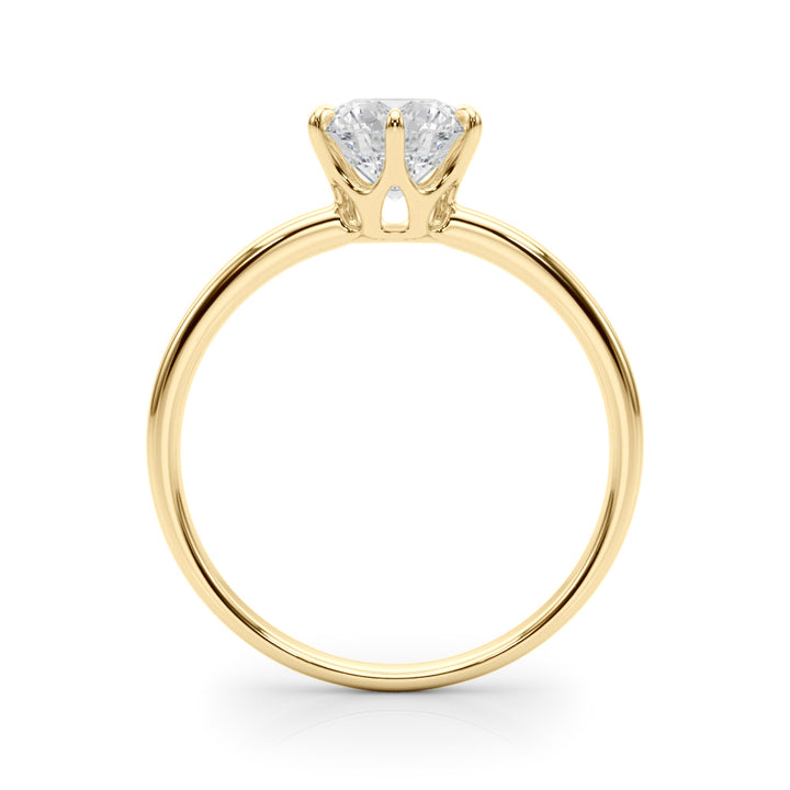 1ct Diamond 18K Yellow Gold Solitaire Engagement Ring