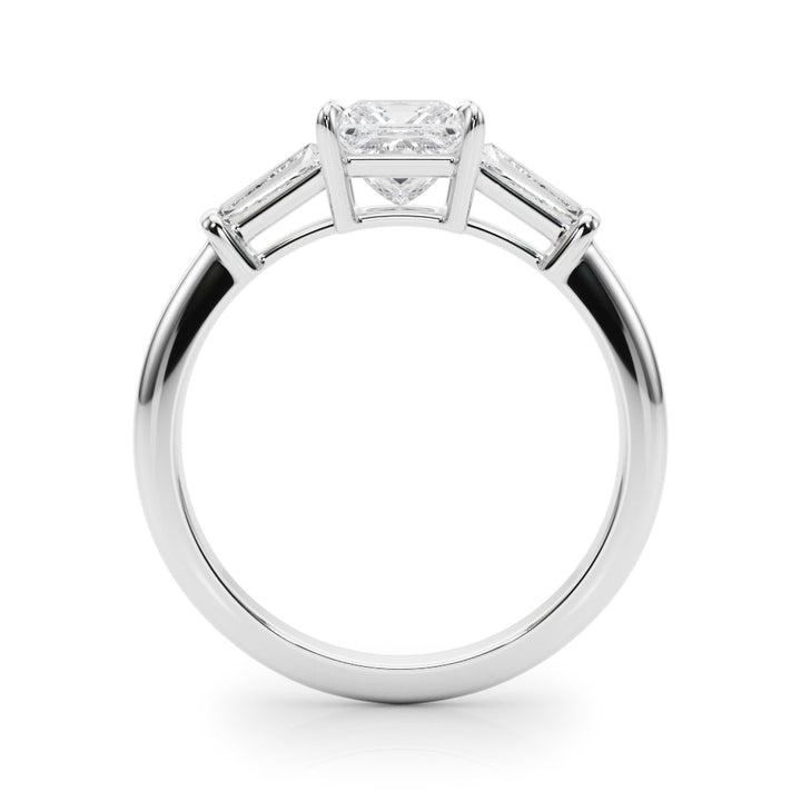 14K White Gold 1 CT Diamond Three-Stone Engagement Ring