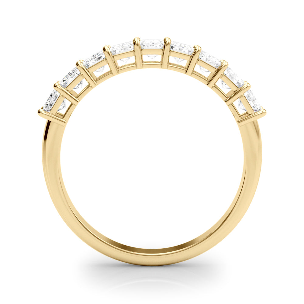 14K Yellow Gold Multi-Diamond Emerald Ring