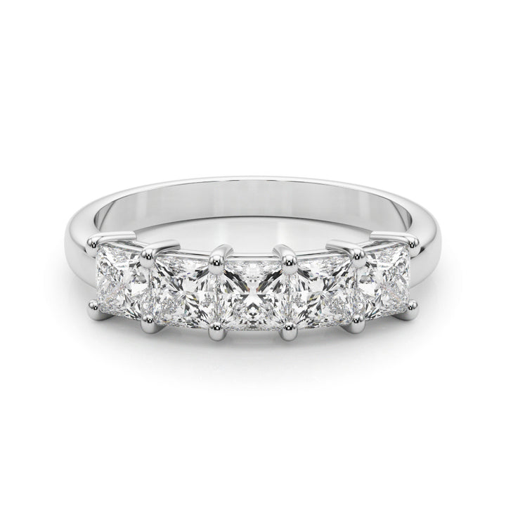 Princess Diamond Multi-Stone Wedding Ring