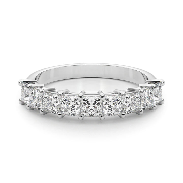 Platinum White 7/8 ct Square Diamond Ring