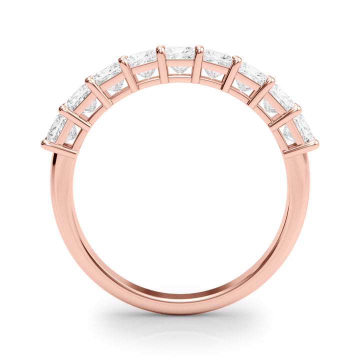 14K Rose Gold Square Diamond Wedding Ring