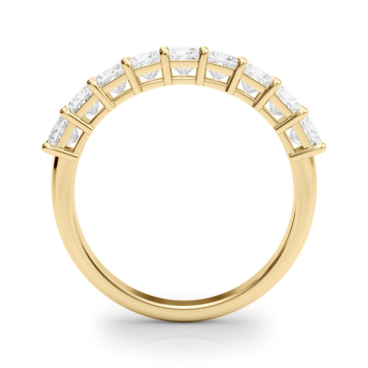 18K Yellow Gold Square Diamond Wedding Ring