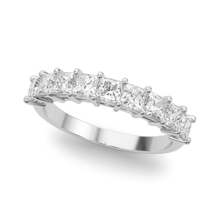 Platinum White 7/8 ct Square Diamond Ring