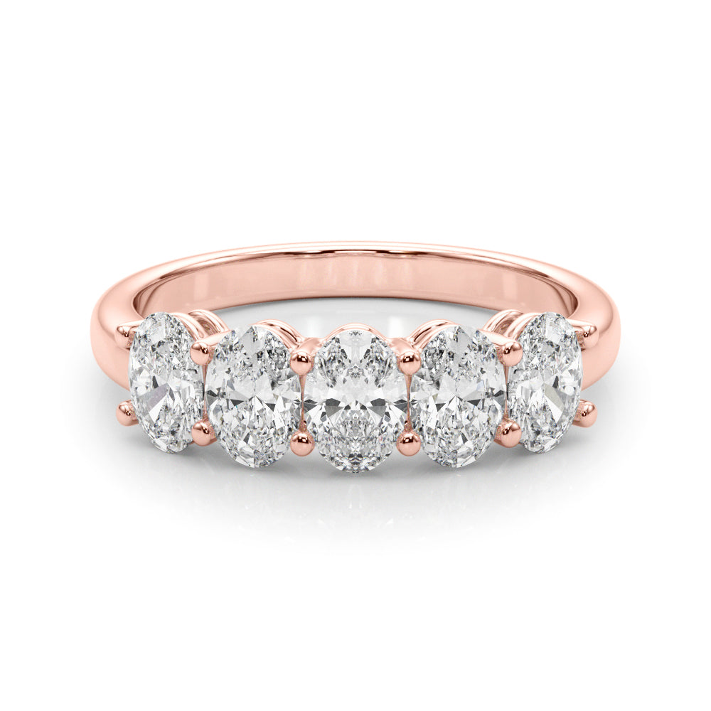 14K Rose Gold Oval Diamond Engagement Ring
