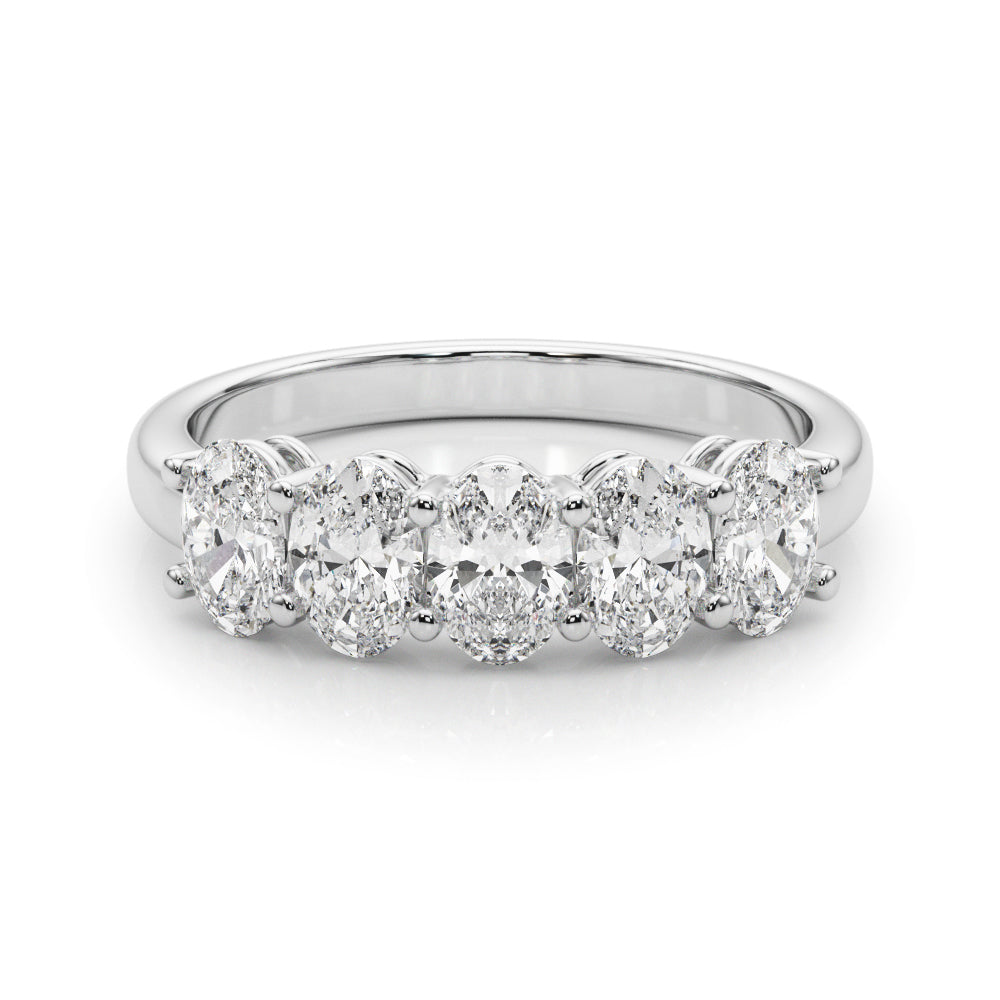 Diamond Oval Multi-Stone Engagement Ring