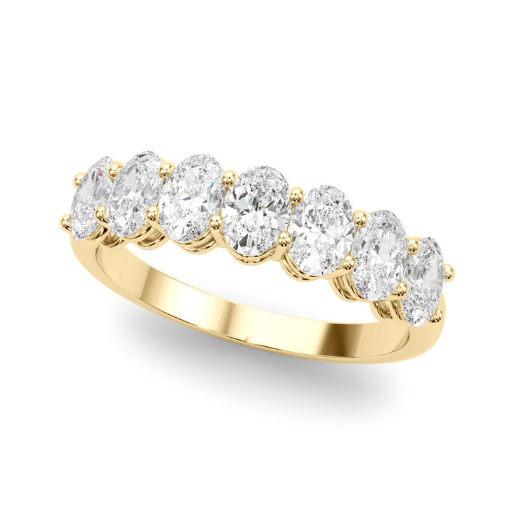 18K Yellow Gold Oval Diamond Wedding Ring