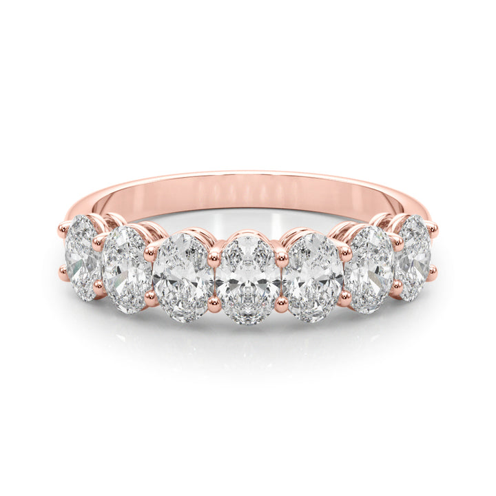 14K Rose Gold Oval Diamond Wedding Ring