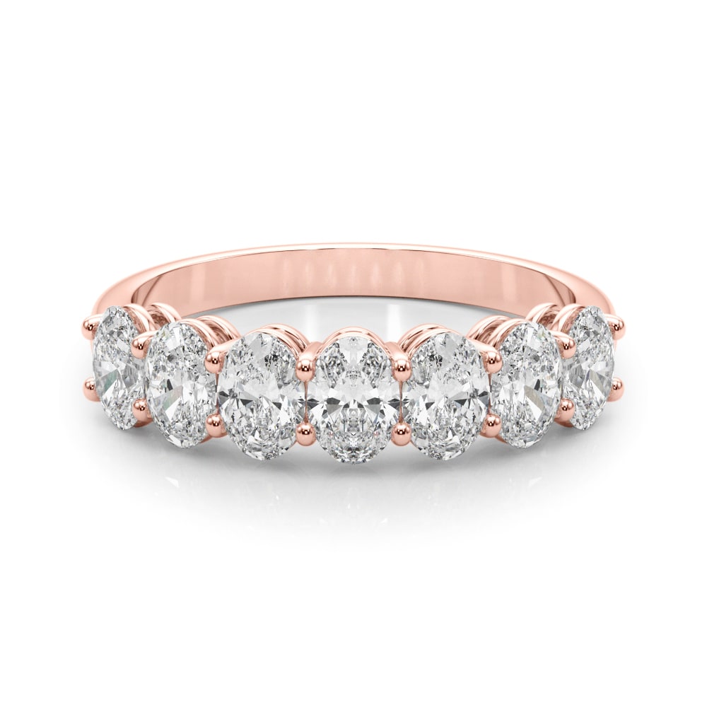 18K Rose Gold 1 ct tw Diamond Wedding Ring