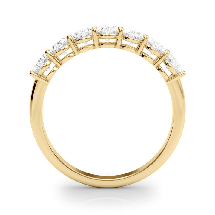 14K Yellow Gold Oval Diamond Wedding Ring