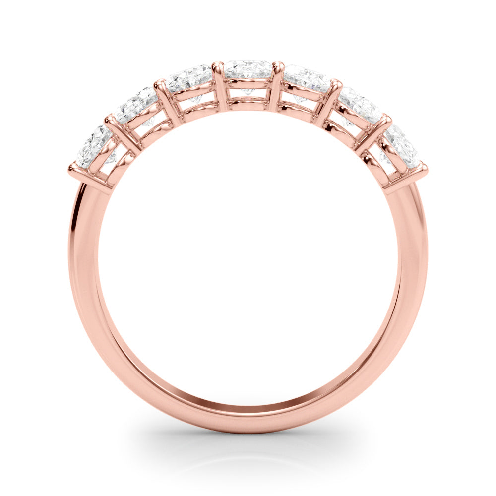 14K Rose Gold Oval Diamond Wedding Ring