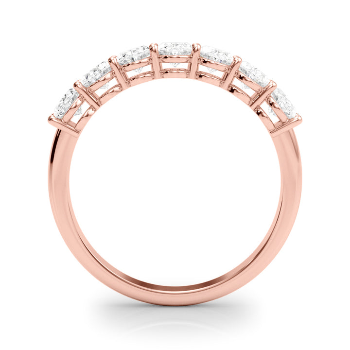 14K Rose Gold Oval Diamond Wedding Ring