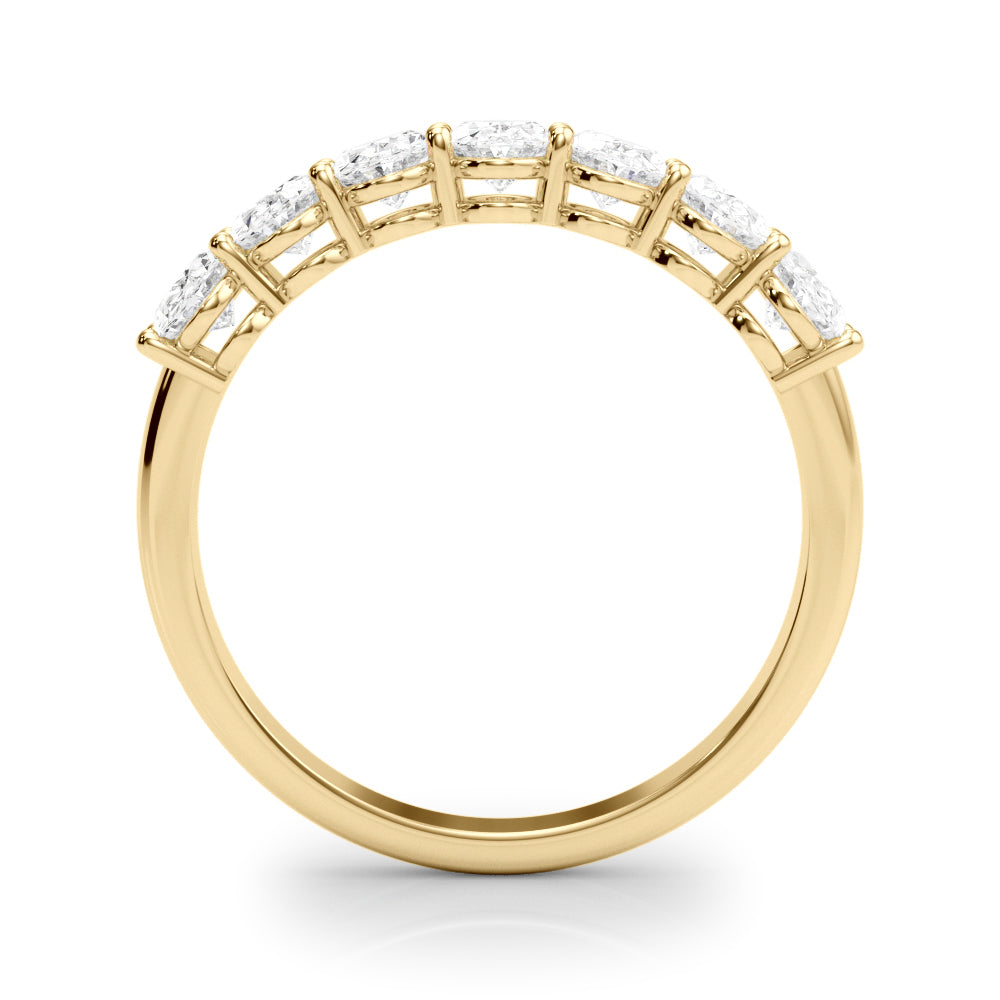 18K Yellow Gold Oval Diamond Wedding Ring