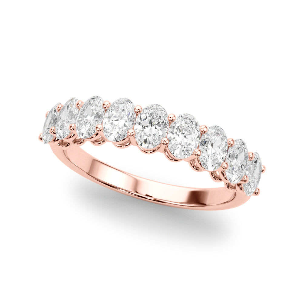 14K Rose Gold Oval Diamond Engagement Ring