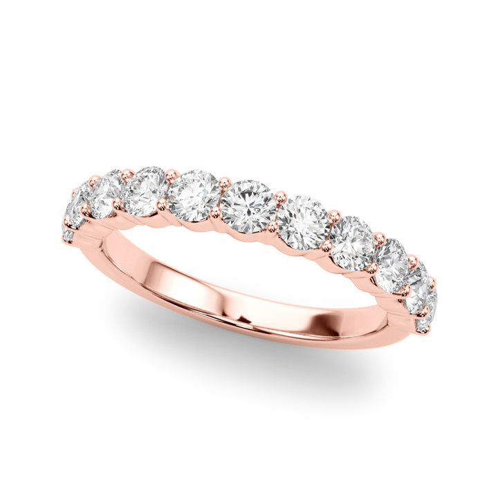 14K Rose Gold 1 CT Diamond Wedding Band
