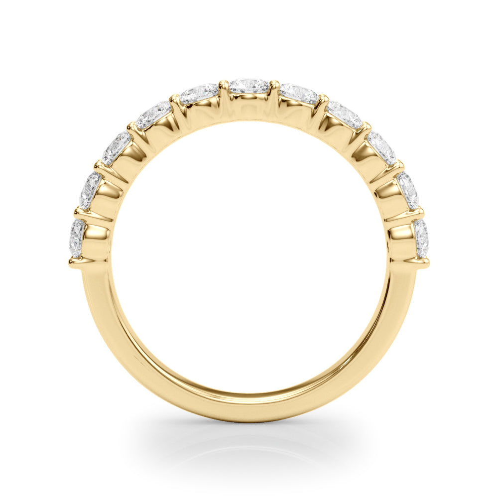 18K Yellow Gold Lab Diamond Straight Band