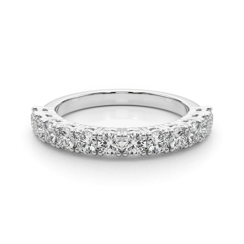 White Gold 15-Stone Lab Diamond Straight Ring