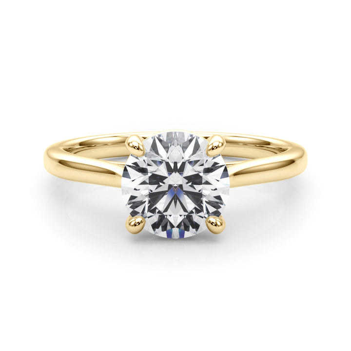 1 CT Lab Diamond 14K Yellow Gold Solitaire Pendant