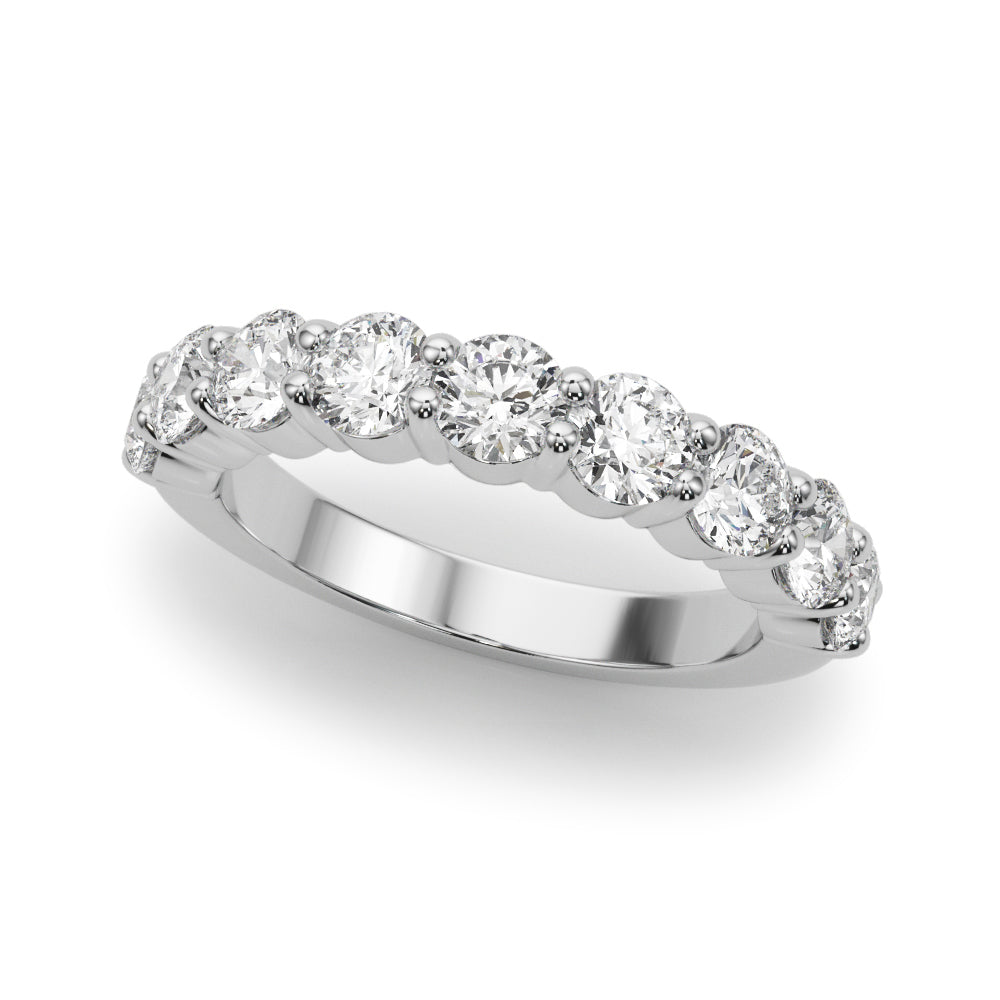 White 14K Gold 9-Stone Lab Diamond Ring