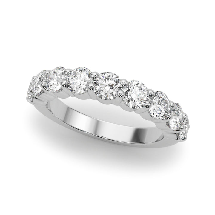 White 14K Gold 9-Stone Lab Diamond Ring