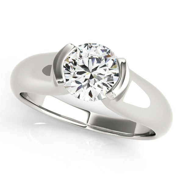 Round Diamond Chunky Solitaire Engagement Ring