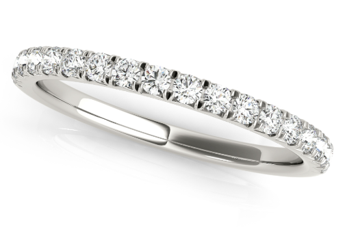 Classic 3/4 Coverage Pave Diamond Wedding Band