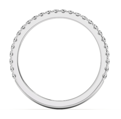 Stackable 1/2 Coverage Diamond Pave Wedding Band