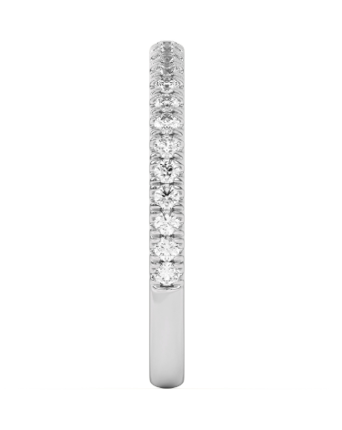 Stackable 1/2 Coverage Diamond Pave Wedding Band