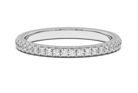 Stackable 1/2 Coverage Diamond Pave Wedding Band