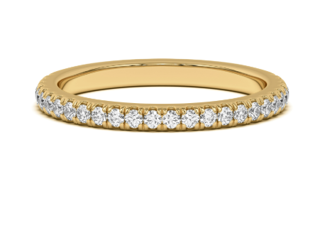 Stackable 1/2 Coverage Diamond Pave Wedding Band