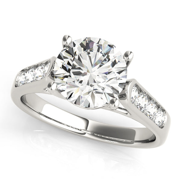 3CT Round Trellis Channel-Set Diamond Engagement Ring