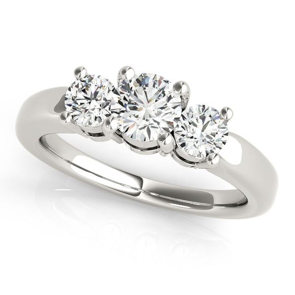 ENGAGEMENT RINGS 3 STONE ROUND