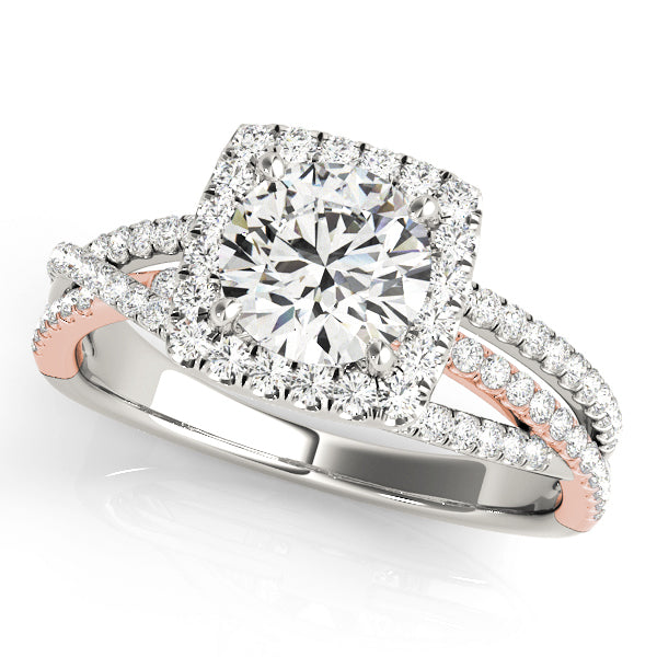 Style# 51017-E Halo Diamond Engagement Ring