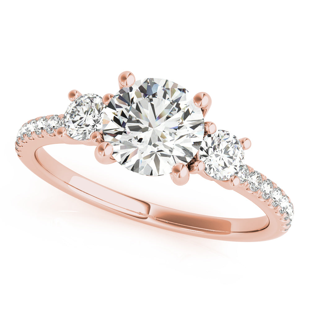 Three Stone Diamond Engagement Ring